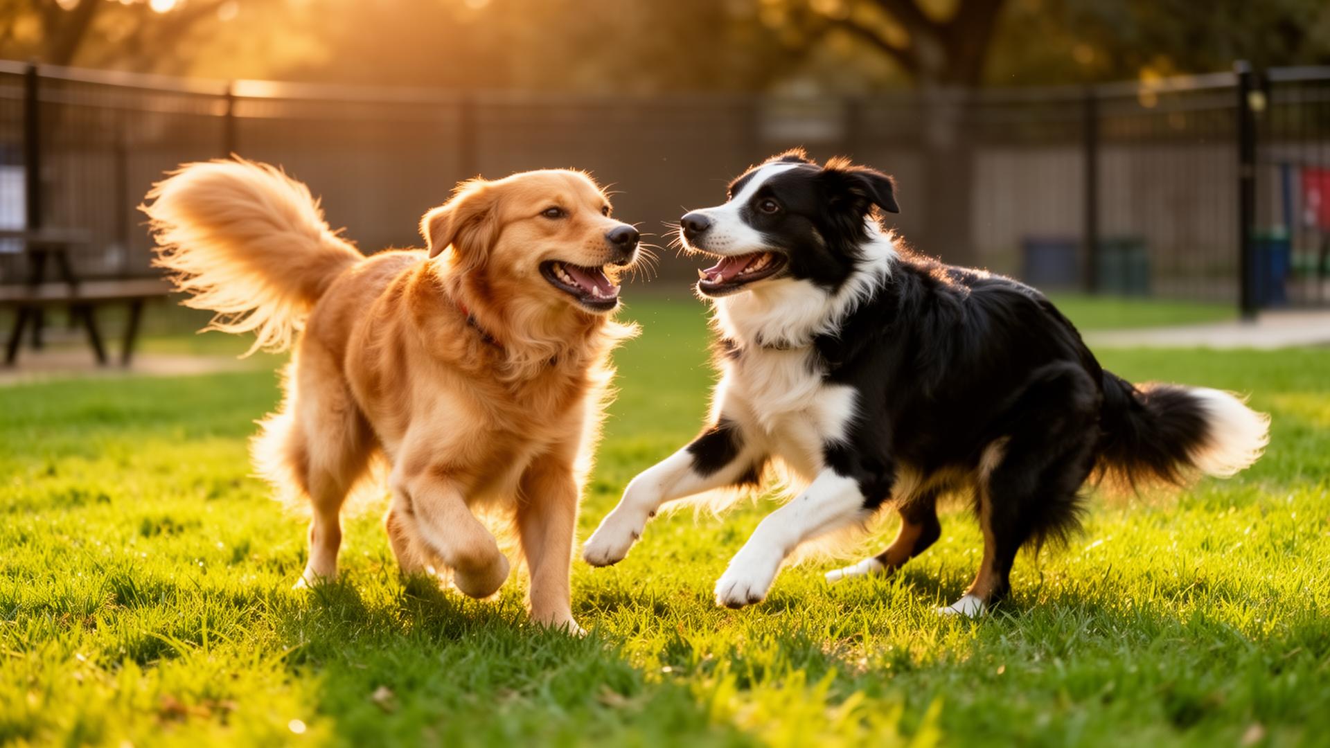 Happy dogs playing at Happy Paws Austin